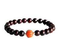 WUHGI Bracelet en Perles de Bois de Santal Naturel de 8 mm, Bracelet Porte-Bonheur et protège des Mauvais Esprits.