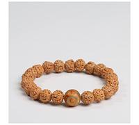 WUHGI Bracelet Rudraksha Bodhi d'Indonésie, Bracelet Unisexe à Perles de Bouddha, pour la méditation