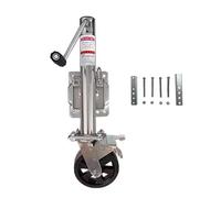 WUHGI Cric de remorque pivotant à boulonner - Roue de Levage pivotante - Cric de remorque pivotant, Support pivotant Robuste, Roue Jockey pivotante, avec Roue Amovible de 20 cm, Levage de 26 cm,