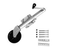 WUHGI Cric de remorque pivotant Robuste pour Usage Marin - Roues pivotantes, béquille Jockey Pliable, cric de Levage pivotant, Roue de 15 cm, Support de Charge de 550 kg, portée télescopique de 26