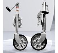 WUHGI Cric de remorque pour Bateau - Roue de cric, Support de Roue Jockey Pliable, cric de Timon Robuste, capacité de 680 kg, levée de 26 cm, Roue à Jante en Acier de 20 cm, pour Bateau, Camping-c