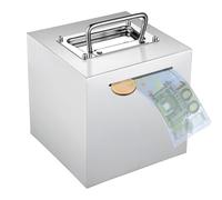 Wuhonghao Tirelire Adulte en Acier Inoxydable,Cadeau Money Box en Métal pour Les Enfants,Grande Tirelires Incassable avec Poignée de Transport Peut être Réutilisé Difficile à Ouvrir