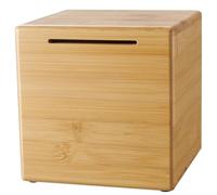 Wuhonghao Tirelire en bois personnalisée pour adulte - Grande taille XXL - Boîte Fortune Box en bambou - Ne s'ouvre pas - Tirelire sans ouvre-boîte à billets robuste - Tirelire en bois non ouverte