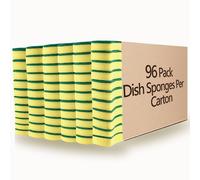 WUHUIXOZ - Lot de 96 éponges de Nettoyage écologiques Anti-Rayures pour la Vaisselle, pour récurer la Vaisselle…