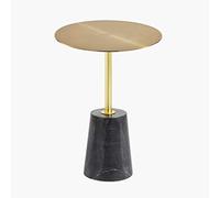 WUHUQN Table basse moderne d'appoint d'appoint de style industriel en fer ciment, table d'appoint pour canapé, salon, balcon, petite table ronde, 40 x 55 cm