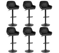 WUHUQN Tabourets de bar Tabourets de bar pivotant réglables en hauteur Tabourets de bar réglables en hauteur avec dos Chaise de bar en velours pivotant Tabouret de comptoir de cuisine Chaises de salle