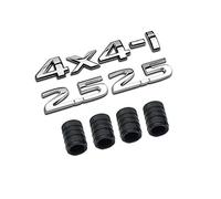 WUHUSHID 1 Pcs 3D en Métal 2.5 4X4-i Logo Badge De Voiture Logo Emblème Autocollant + 4 Pcs Style Moleté avec des Capuchons De Valve en Plastique pour Universal Car Styling Accessoires Décoratifs