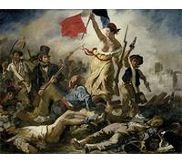 WUIIEN Impression Photo Affiches et Estampes Célèbre La Liberté de Juillet guidant le peuple de Ferdinandeugène Delacroix pour la décoration de bureau 60x90cm