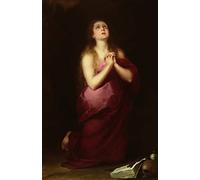 WUIIEN Toile Avec Image HD Imprimer Posters De célèbres tableaux Marie Madeleine de Bartolomé Esteban Murillo pour la décoration du salon 60x90cm
