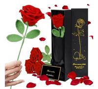 WuikerDuo Rose Eternelle, Cadeau Amour Saint Valentin Femme pour Petite Amie Femme Maman, Idees Cadeaux Femmes pour Mère Noël, Saint - Valentin - Parfait pour Les Fêtes (Rouge)