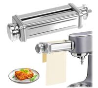 WUISOLQP Accessoire de pâtes en acier inoxydable Kenwood - Rouleau à pâtes - Avec 8 boutons rotatifs pour régler l'épaisseur - Pour robot de cuisine Kenwood - Accessoire pour pâtes Kenwood