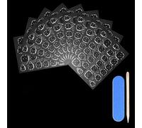 WUISOLQP Lot de 1440 pastilles adhésives pour ongles avec 60 limes à ongles et 60 bâtonnets en bois, tampons adhésifs pour ongles