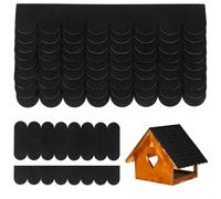 WUISOLQP Lot de 32 bardeaux de toit pour nichoir à oiseaux, panneaux de toit en carton goudronné autocollants - Pour nichoirs, hôtels à insectes, niches pour chiens, clapiers à lapins