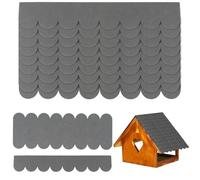 WUISOLQP Lot de 32 bardeaux de toit pour nichoir à oiseaux, panneaux de toit en carton goudronné, autocollants - Pour nichoirs, hôtels à insectes, niches pour chiens, clapiers à lapins
