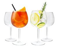 WUITOKI Gin Tonic Lot de 4 verres à ballon, à cocktail, en plastique, passent au lave-vaisselle, incassables, sans BPA, pour cocktails et boissons gazeuses