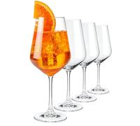 WUITOKI® Verres à Spritz Aperol 50 cl, 4 pcs, en cristal résistant, Apéritif, Cocktail, Lavables au lave-vaisselle