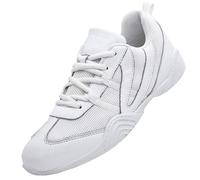 WUIWUIYU Femme Chaussures de Course Sports Mesh Respirante Gym Running/Cheerleading Chaussures de Danse pour Fille -Blanc 33