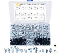 WUJIAQIU Kit d'Assortiment de Graisseurs, 70 Pcs Graisseurs hydraulique en Acier Inoxydable, Ensemble de Graisseurs Coniques, Graisseurs coudés 45°, 90° pour Presses à Graisse, M6 M8 1/4"" 1/8"" "