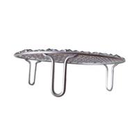 WUJIHE Filet de barbecue rond en acier inoxydable 304 avec grille pour pieds de barbecue, friteuse à air, cuisson à la vapeur, grille de cuisson pour camping, extérieur (40,5 cm)