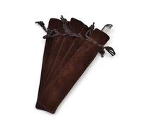 WUJIHE Lot de 10 trousses à stylos double face en velours épais pour fournitures scolaires de bureau (café)