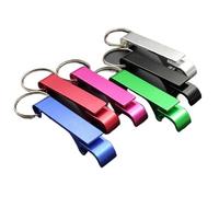 WUJIHE Porte-clés décapsuleur coloré en métal portable - Mini ouvre-canette de bière - Accessoires de bar de cuisine (assortiment de 6 pièces, 5 pièces)