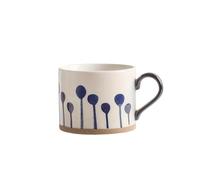 WUJIHE Tasse nordique en céramique 450 ml avec poignée rétro grande capacité pour petit déjeuner japonais, gruau, coffret cadeau (gris)