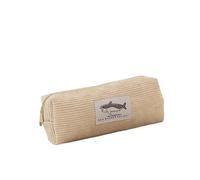 WUJIHE Trousse à crayons brodée avec motif requin mignon pour la rentrée scolaire, articles de papeterie pour filles, enfants, accessoires mignons cadeau (trousse à crayons beige)