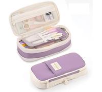 WUJIHE Trousse à crayons Kawaii de grande capacité - Double couche - Pour étudiants, fournitures de bureau, fournitures de rentrée scolaire (rose)