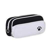 WUJIHE Trousse à crayons kawaii de grande capacité - Trousse à crayons coréenne multicouche - Pour l'école, la papeterie, la rentrée scolaire - Noir