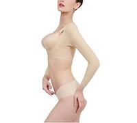 WUJNANG Minceur Haut des Manches Compression Vêtement Crop Top Posture Correcteur Corps Shaper Dos Soutien Gilet sans Soudure Bras Shaper pour Femmes,Beige-3XL