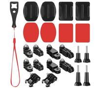 Wukemaoyi 12-in-1 Fixation Adhésive pour GoPro, Support Incurvé et Plat, Accessoires Casque pour GoPro Hero, Session 4/3/3+/2 DJI Osmo