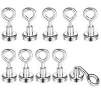 Wukong 10 Pièces Petit Aimant Crochets, 16mm Aimants Puissants Magnet Frigo, 9KG(20LB) Aimant Néodyme Super Puissant, Crochets Magnétiques Puissant pour Le Camping, L'EntrepôT Et La Cuisine