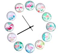 Wukong 12 Pièces Aimant Round Frigo, 30mm Aimant de Réfrigérateur en Cristal 3D décoratifs pour Cuisine Bureau Réfrigérateur Tableaux Blancs Photos La Carte Notes