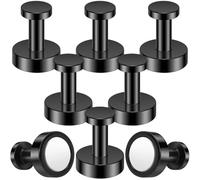 Wukong 16×20mm Aimant Néodyme, 8 Pièces Aimants Puissants, Magnets Aimants Tableau Magnétique, Noir Aimant Fort pour Réfrigérateurs et Bureaux