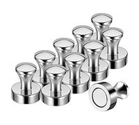 Wukong 20×25mm | 10 pièces Aimant Neodyme Petit Aimants Puissant Forts Punaise en Acier Inoxydable, pour Tableaux Magnétiques, Tableau Blanc,Réfrigérateur,Interact