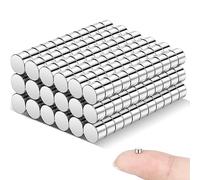 Wukong 200 Pièce Aimants en Néodyme, 3x2mm Mini Aimant Frigo, Petit Aimant pour Réfrigérateur, Tableau Blanc Interactif, Images, Bricolage