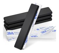 Wukong 50×10×3mm Aimant Puissant Plat Aimants Noir, 4 Pièces Aimant Néodyme Aimant Autocollant, Aimant Rectangulaire pour Cuisines, Bureaux et Entrepôts