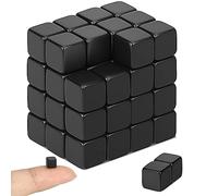 Wukong 5mm Aimant Puissant, 50 Pièces Noir Aimant Néodyme pour Bureau, Tableau Blanc et Réfrigérateur