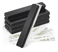 Wukong 60×10×5mm Aimant Puissant Plat Aimants Noir, 8 Pièces Aimant Néodyme Aimant Autocollant, Aimant Rectangulaire pour Cuisines, Bureaux et Entrepôts