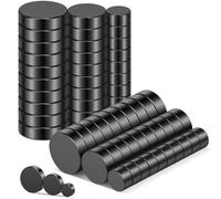 Wukong 60 Pièces Noirs Aimants en Néodyme pour Réfrigérateur en 3 Taille, 5/8/10mm x3mm Aimants pour Tableau Magnétique Aimant Petit pour Frigo, Tableau Blanc Interactif, Images