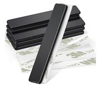 Wukong 8 Pièces Aimant Néodyme Super Puissant, 60×10×3mm Noir Aimant Autocollant Puissant, Aimant Rectangulaire Aimant Plat pour Salles d'outils, Entrepôts et Cuisines