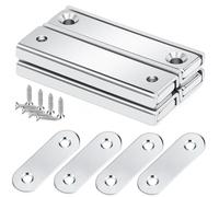 Wukong Aimant Puissant 60 x 13,5 x 5 mm 30 Kg Force Aimant Porte Placard avec Contreparties et Trou Fraisé for Aimant Porte Aimant a Visser Domestique et Industriel (50X13.5X5mm-4P)