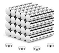 Wukong Lot de 250 petits aimants en néodyme - 6 x 2 mm - Mini puissants - Pour réfrigérateur, bureau, imprimante 3D, modèle et projet de bricolage