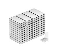 Wukong Lot de 40 mini aimants en néodyme rectangulaires - Pour tableau blanc, tableau magnétique, réfrigérateur, tableau magnétique, réfrigérateur, tableau d'affichage - 20 x 10 x 3 mm