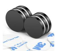 Wukong Noir Aimant en Néodyme, 6 Piece Ultra Puissant pour Frigo 20x4mm Petits Aimants Ronds pour Réfrigérateur
