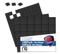 Wukong Plaques Magnétiques Sutocollantes 10x10mm & 20x20mm | 150 pièces avec adhésif 3M, Aimants Autocollants, Aimants Plats, Film Magnétique Flexible, Autocollant pour Photos et Plus