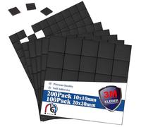 Wukong Plaques Magnétiques Sutocollantes 10x10mm & 20x20mm | 300 pièces avec adhésif, Aimants Autocollants, Aimants Plats, Film Magnétique Flexible, Autocollant pour Photos et Plus
