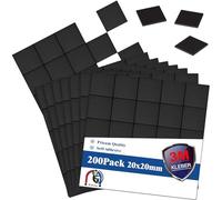 Wukong Plaques Magnétiques Sutocollantes 20x20mm | 200 pièces avec adhésif 3M, Aimants Autocollants, Aimants Plats, Film Magnétique Flexible, Autocollant pour Photos et Plus