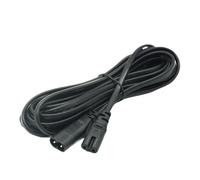 WUKUBO 1 pièce IEC 320 2 Broches C7 3 X Femelle à C8 mâle Droite vers Le Bas coudé rallonge ca câble d'alimentation Adaptateur convertisseur(300cm)