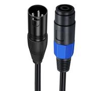 WUKUBO Câble haut-parleur vers XLR 3 broches, prise Audio, son mâle vers XLR femelle, câble d'extension Pro DJ PA Gig scène Microphone micro 3 broches(RC-344C,5m)